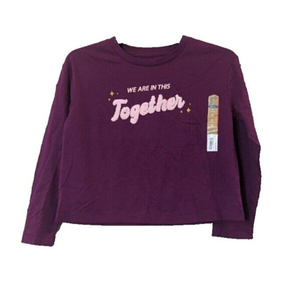 There Abouts Girls M (10/12) Purple Long Sleeve T Shirt We Are in This Together - Picture 1 of 8